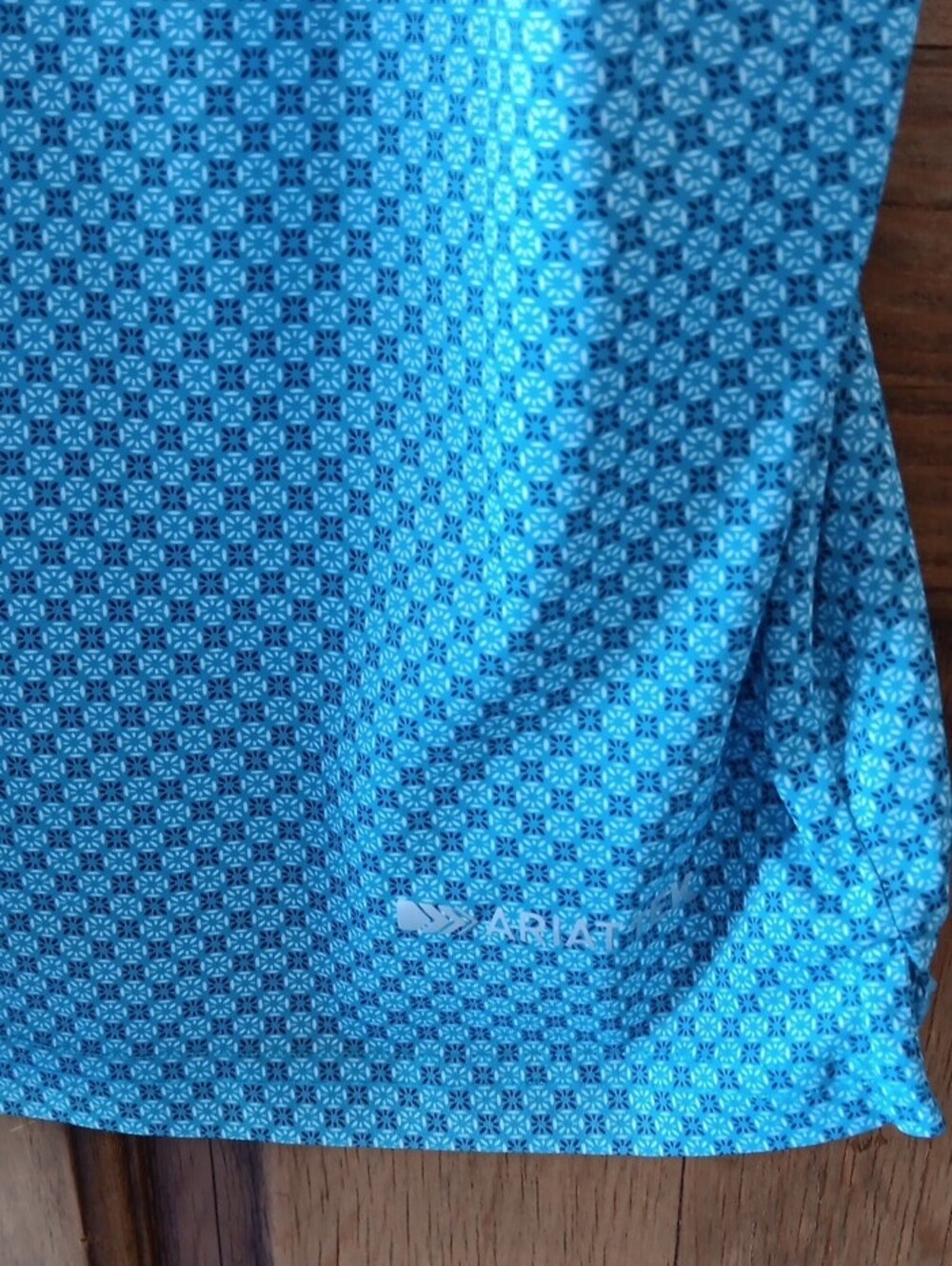 Ariat Turquoise Geo-Pattern Performance Polo - Picture 10 of 11